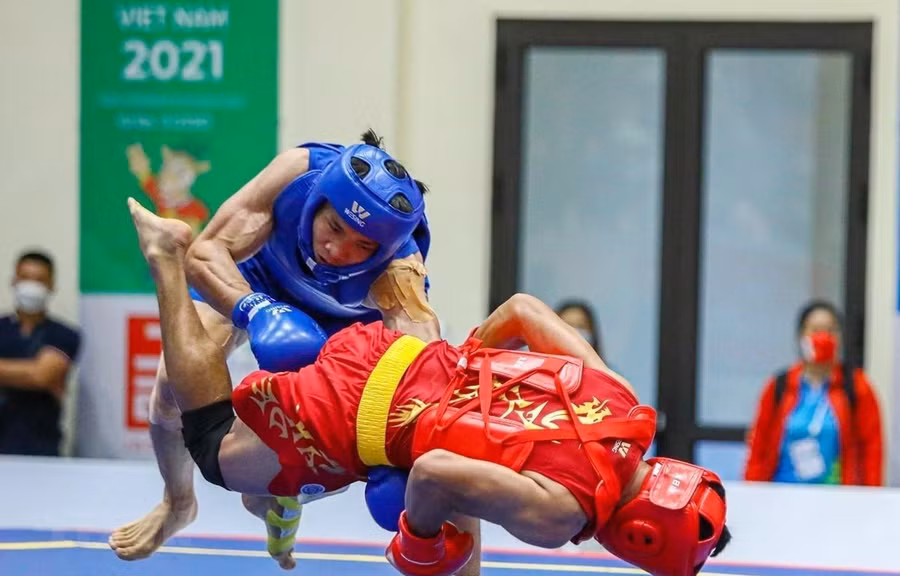  Wushu giành 6 huy chương Vàng ở nội dung tấn thủ. (Ảnh: Phạm Tuấn Anh/TTXVN)