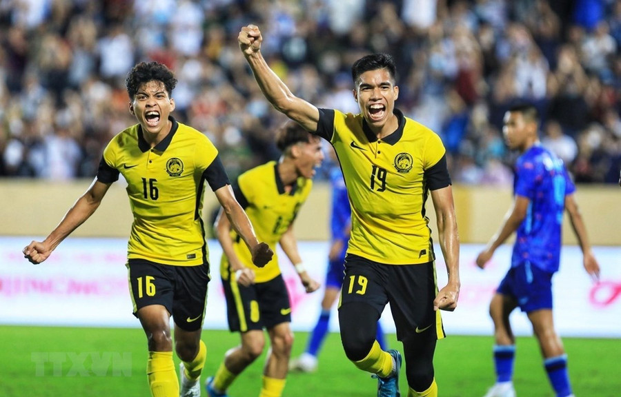U23 Malaysia giành trọn 3 điểm trong ngày ra quân. Ảnh: Tuấn Anh/TTXVN