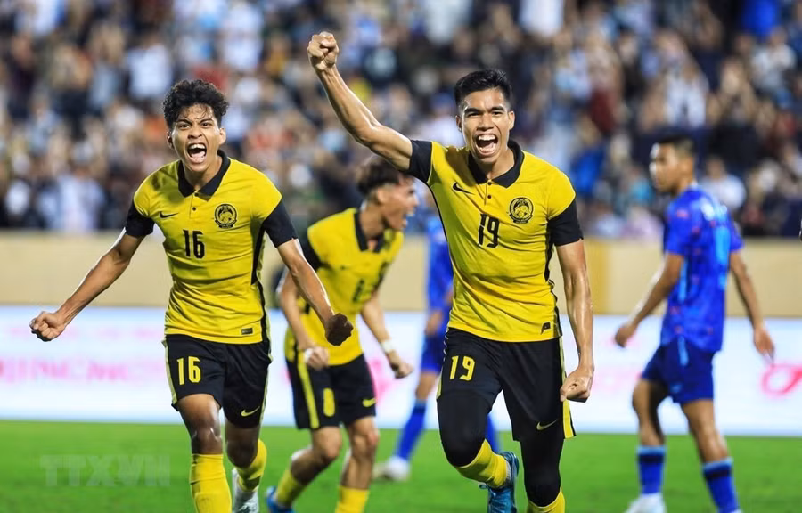 U23 Malaysia giành trọn 3 điểm trong ngày ra quân. Ảnh: Tuấn Anh/TTXVN