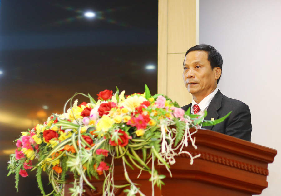 Tân Trưởng ban Quản lý Khu Kinh tế tỉnh Nguyễn Như Trình phát biểu nhận nhiệm vụ. Ảnh: Đăng Vũ Đồng chí Nguyễn Như Trình phát biểu nhận nhiệm vụ. Ảnh: Đăng Vũ