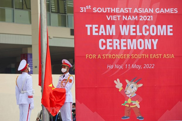 Hình ảnh tại Lễ thượng cờ Đại hội thể thao Đông Nam Á lần thứ 31. Ảnh: Lê Minh Sơn/Vietnam+ Hình ảnh tại Lễ thượng cờ Đại hội thể thao Đông Nam Á lần thứ 31. Ảnh: Lê Minh Sơn/Vietnam+