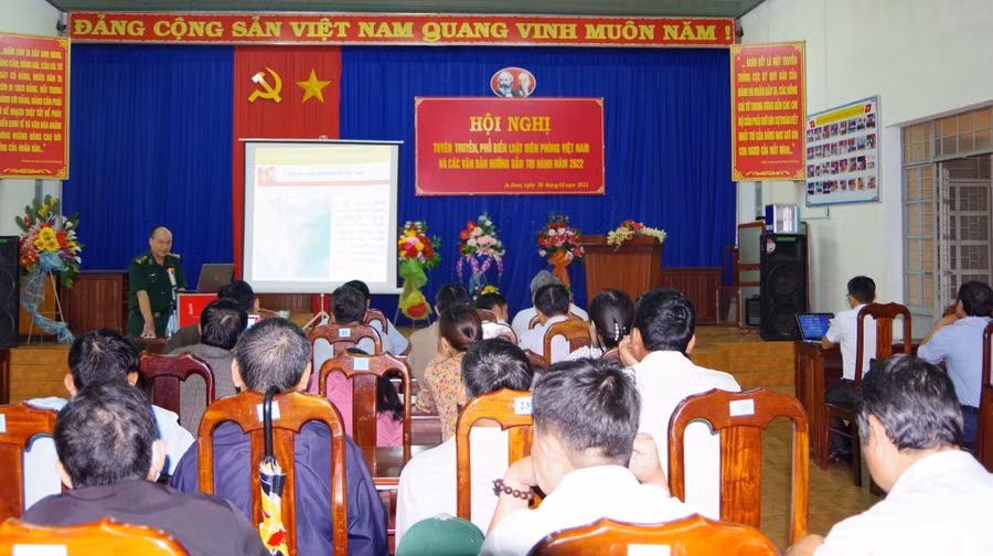 Quang cảnh hội nghị tuyên truyền. Ảnh: Anh Huy