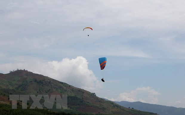 Caravan Famtrip Về miền Quốc bảo sâm Ngọc Linh K5 - đưa du khách về thăm vườn sâm Ngọc Linh được xây dựng nhằm tạo sản phẩm du lịch đặc thù cho Kon Tum. Ảnh: TTXVN phát