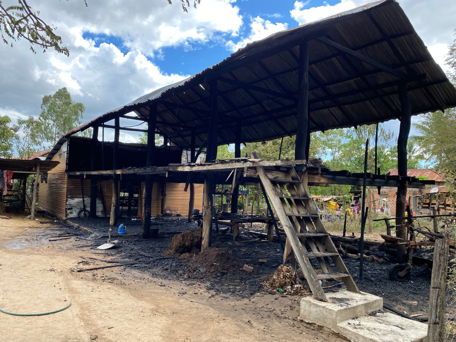 Hiện trường vụ cháy. Ảnh: Mai Linh