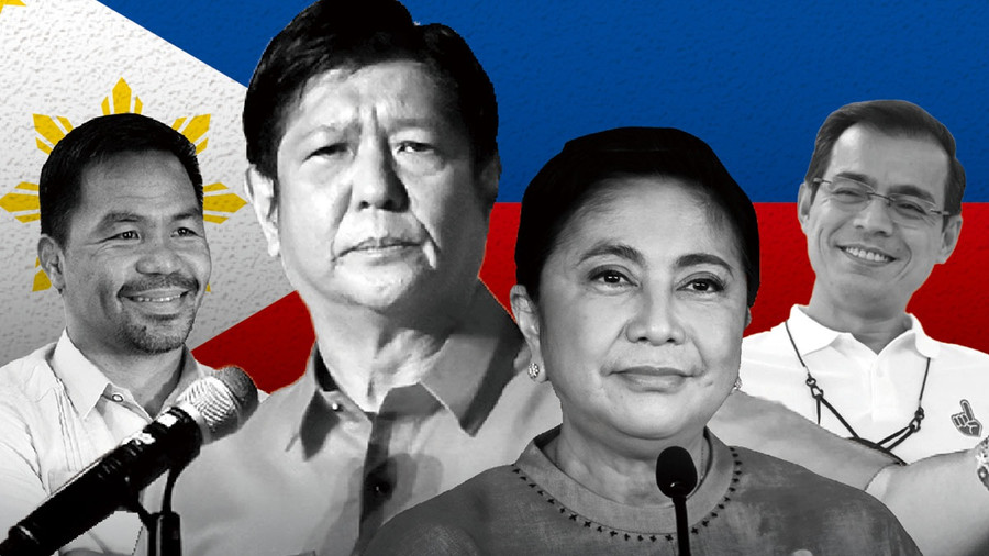 Bốn ứng viên (từ trái qua) Manny Pacquiao, Ferdinand Marcos Jr., Leni Robredo và Isko Moreno - Ảnh: Nikkei/Reuters
