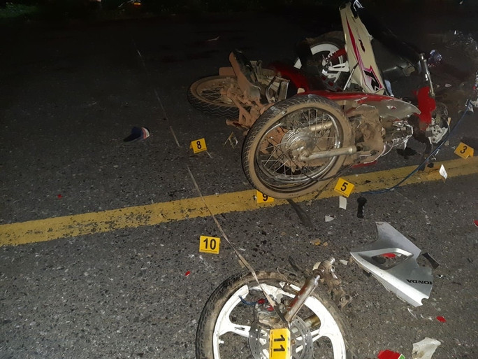 Hiện trường vụ tai nạn giao thông nghiêm trọng - Ảnh: Cơ quan công an cung cấp Hiện trường vụ tai nạn giao thông nghiêm trọng - Ảnh: Cơ quan công an cung cấp