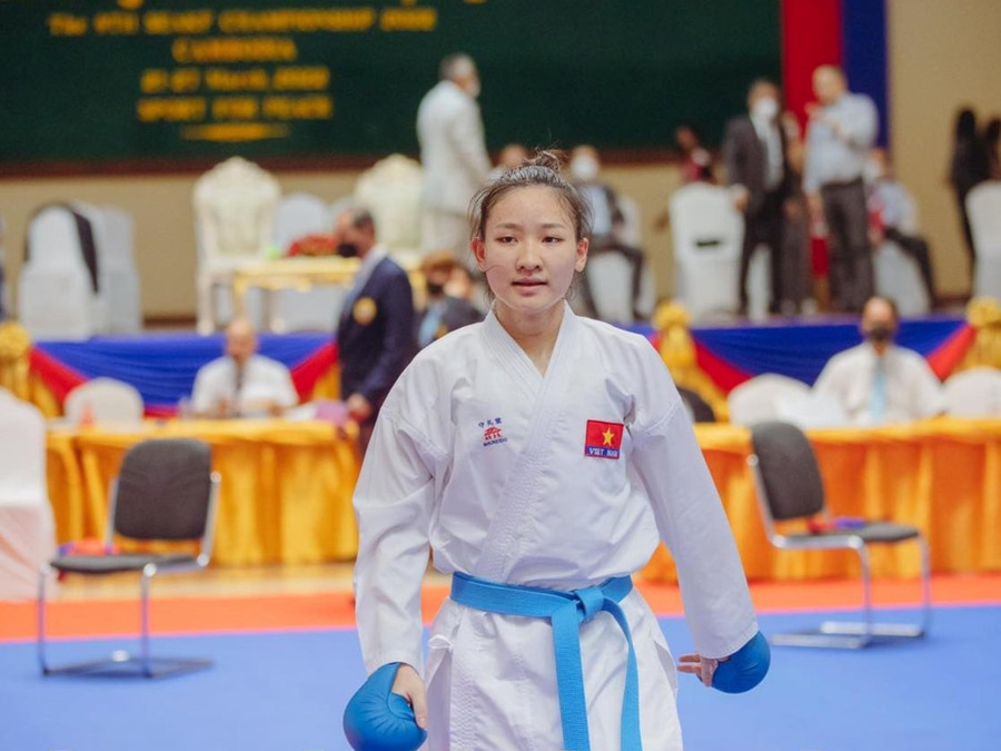 Hoàng Thị Mỹ Tâm được kỳ vọng sẽ có HCV cho Karate Việt Nam. Ảnh: Karate Việt Nam