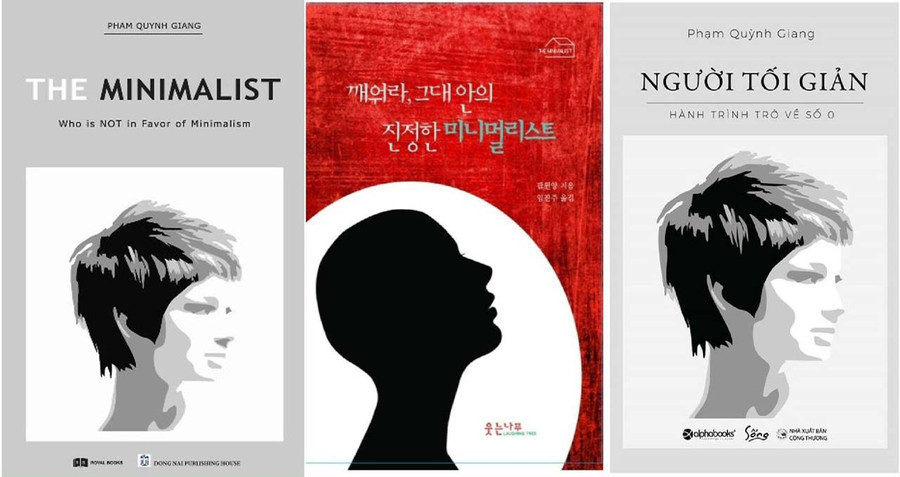 Cuốn sách “Người tối giản-Hành trình trở về số 0” của tác giả Phạm Quỳnh Giang được dịch sang tiếng Anh và tiếng Hàn Quốc (ảnh tác giả cung cấp).
