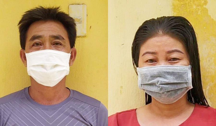  Đối tượng Toàn và Hồng. Ảnh: R'Ô HOK