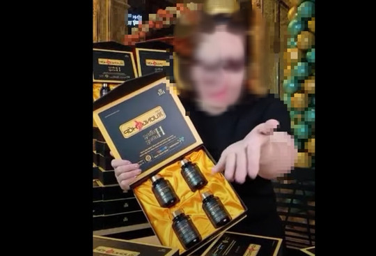 Ảnh chụp từ màn hình clip quảng cáo cảnh báo vi phạm