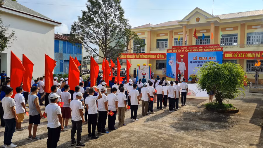 Từ Đại hội TDTT cấp phường, Tây Sơn đã lựa chọn những vận động viên có thành tích cao để tham gia tranh tại tại Đại hội TDTT thành phố. Ảnh: Quang Tấn