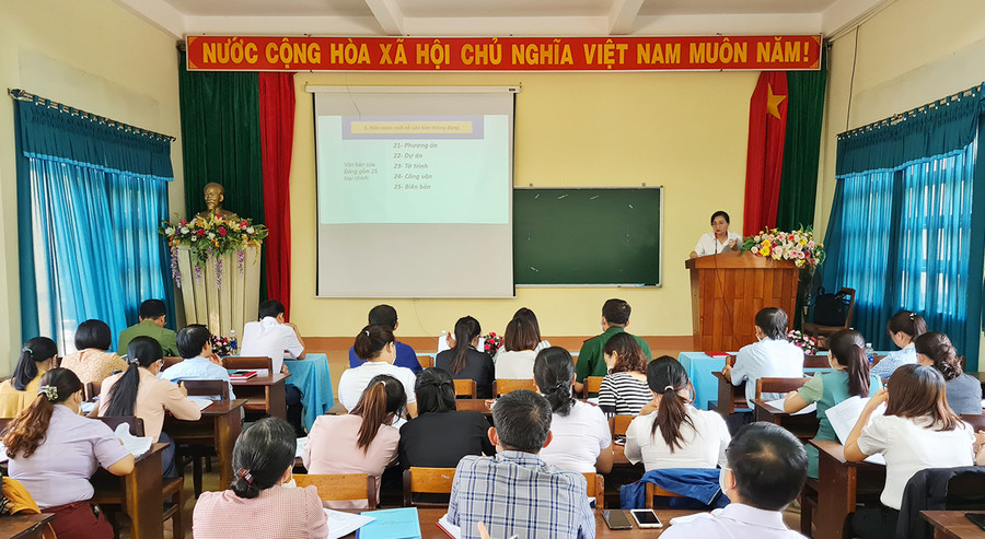  Quang cảnh buổi tập huấn. Ảnh: Bá Bính