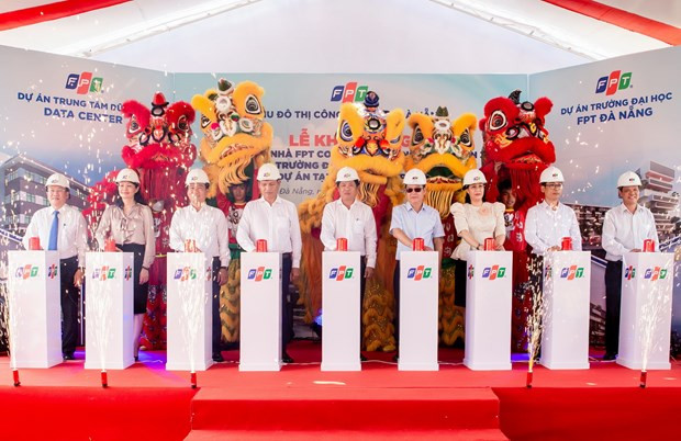 Tổng nguồn vốn đầu tư cho 5 dự án: Khu phức hợp FPT Complex giai đoạn 3, Trường Đại học FPT giai đoạn 2, Trung tâm dữ liệu (Data Center), Công viên trung tâm và Chung cư FPT Plaza 3 là 2.660 tỷ đồng.(Ảnh: Phan Phương/Vietnam+