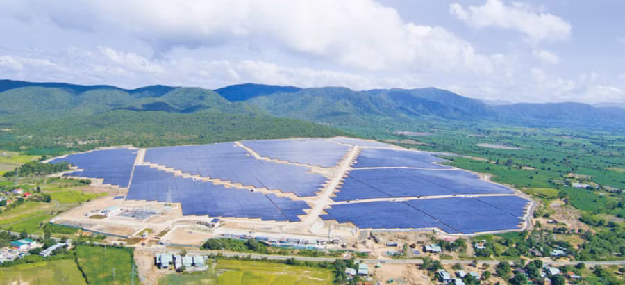  Nhà máy Điện mặt trời TTC Krông Pa (xã Chư Gu, huyện Krông Pa). Ảnh: Nam Bình