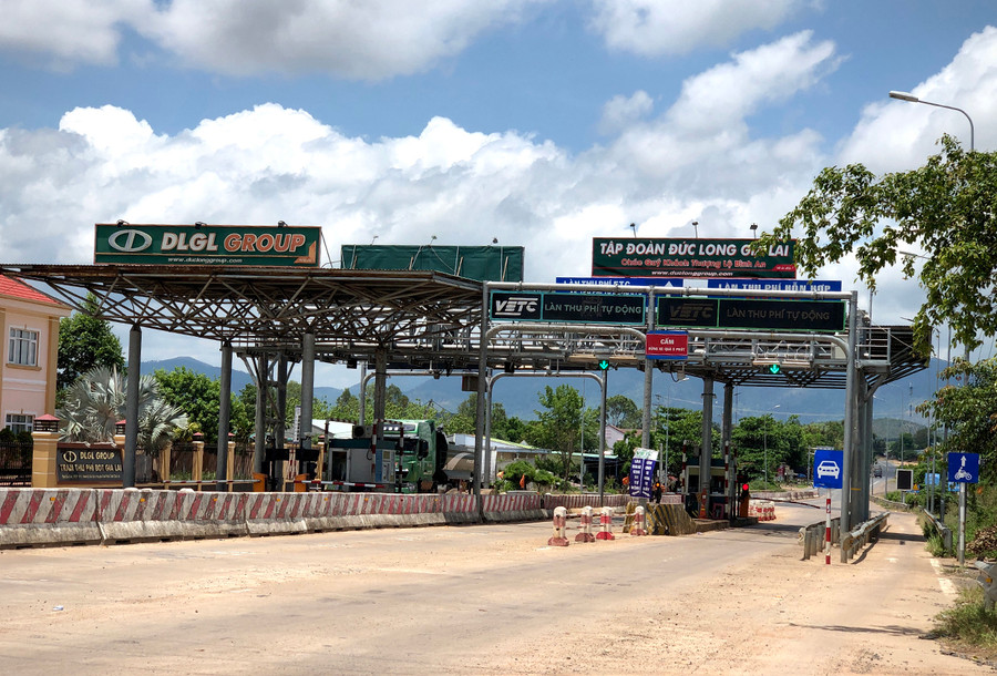 1 Trạm Thu phí BOT của Công ty cổ phần Tập đoàn Đức Long Gia Lai tại khu vực Cầu 110 (xã Ia Le, huyện Chư Pưh). Ảnh Lê Hòa