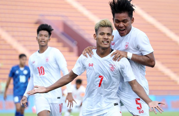 U23 Myanmar leo lên ngôi đầu bảng A. Ảnh: Quốc Khánh/TTXVN