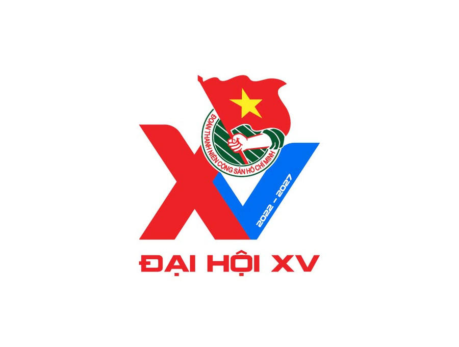 Biểu trưng tuyên truyền Đại hội đại biểu Đoàn TNCS Hồ Chí Minh tỉnh Gia Lai lần thứ XV. Ảnh: Phan Lài
