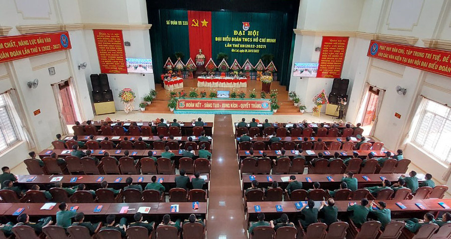 Quang cảnh Đại hội Đoàn Sư đoàn 320. Ảnh: Vĩnh Hoàng