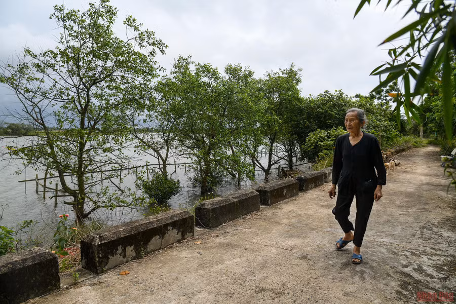 Sông Bến Hải nơi lưu giữ nhiều kỷ niệm với o Thiến. (Ảnh: THÀNH ĐẠT)