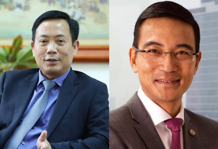 Ông Trần Văn Dũng (trái) và ông Lê Hải Trà. Ảnh: T.P