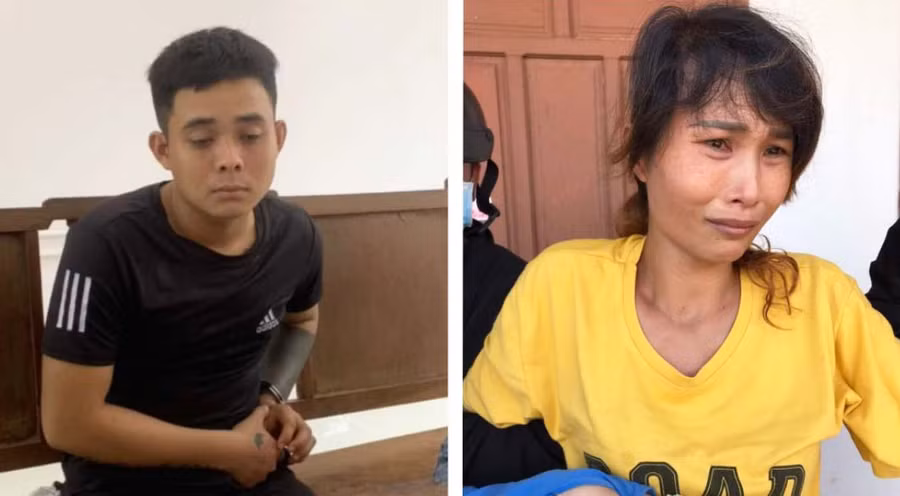 Đối tượng Đinh Xuân Hiếu và Trần Thị Thu Thủy. Ảnh: Công an huyện Chư Sê cung cấp