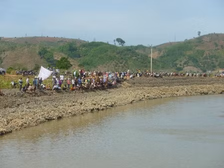 Hiện trường nơi xảy ra vụ tai nạn thương tâm.