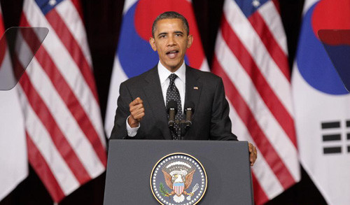 Ông Obama phát biểu tại trường Đại học Ngoại giao Hankuk