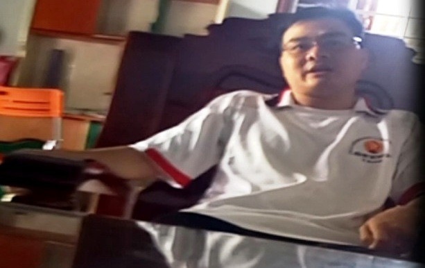 Ông Hà Văn Hưng - Ảnh: cắt từ clip của ông Hà