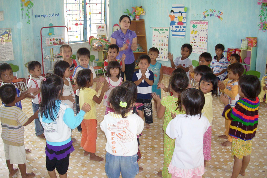 Ngành giáo dục quan tâm nâng cao chất lượng dạy và học. Ảnh: L.T