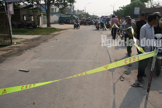 Hiện trường một vụ nổ súng tại huyện Đại Lộc năm 2016.