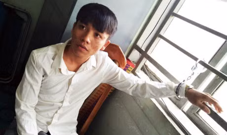 Nghi can Tuấn tại cơ quan điều tra.