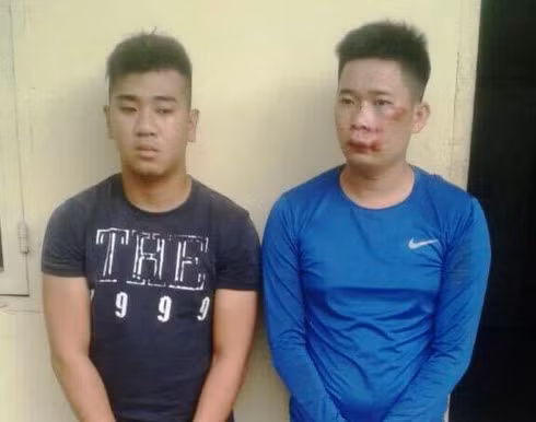  Đạt và Tốt tại cơ quan công an - Ảnh: công an cung cấp