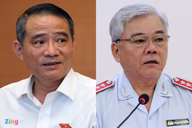 Quốc hội phê chuẩn miễn nhiệm chức vụ đối với ông Trương Quang Nghĩa (trái) và ông Phan Văn Sáu.