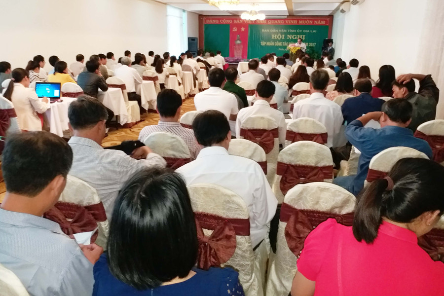 Quang cảnh buổi tập huấn. Ảnh: Ngọc Sang