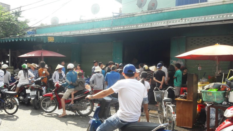 Ki-ốt nơi xảy ra vụ cháy. Ki-ốt nơi xảy ra vụ cháy.