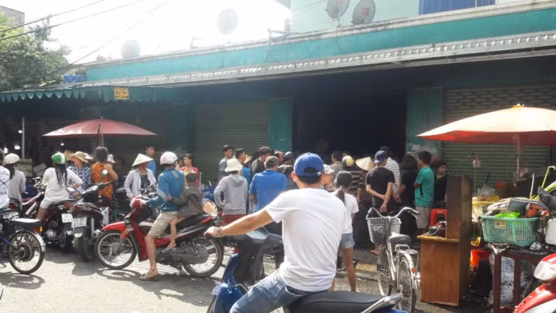 Ki-ốt nơi xảy ra vụ cháy.