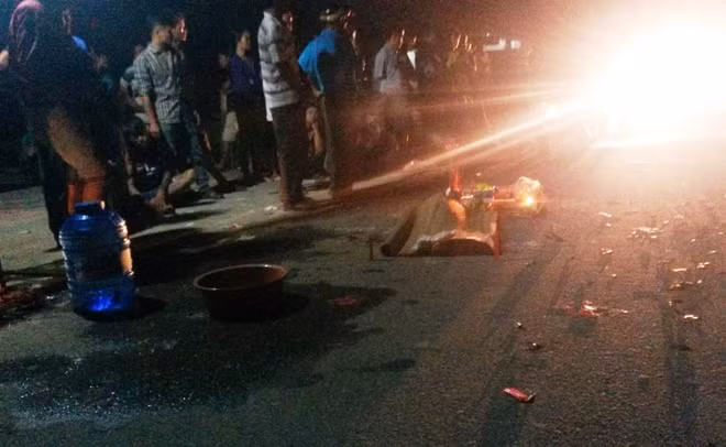 Hiện trường vụ tai nạn.