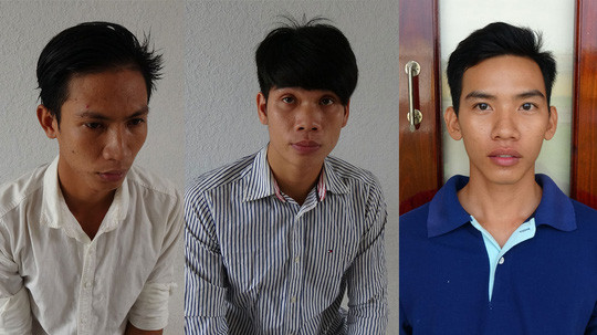 Nhóm thuê xe tải rồi trộm hàng ở Long An, chở về Biên Hòa bán. Ảnh: Công an TP. Tân An.