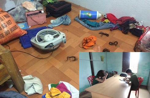 Hiện trường vụ hành hung. Hiện trường vụ hành hung.