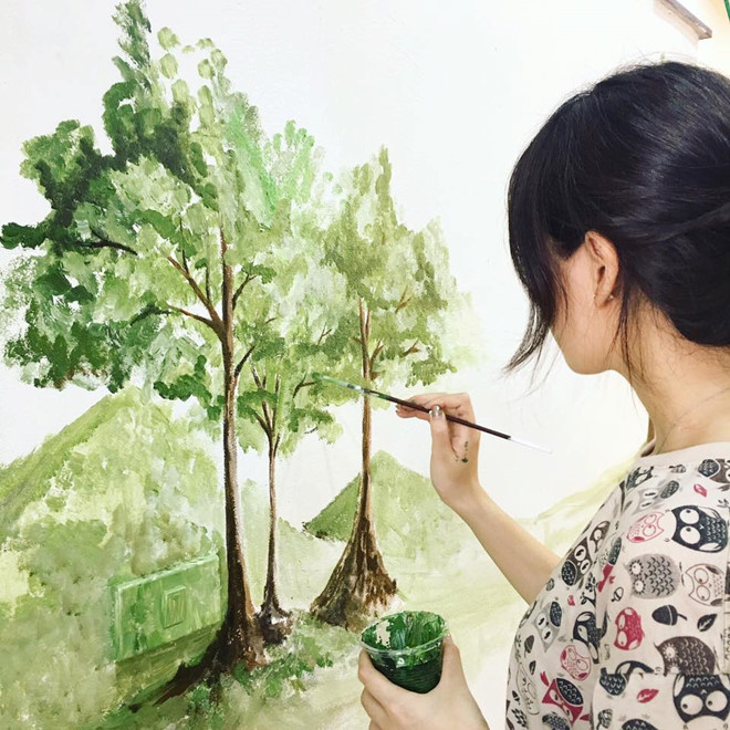 9X yêu thích và đam mê hội họa.