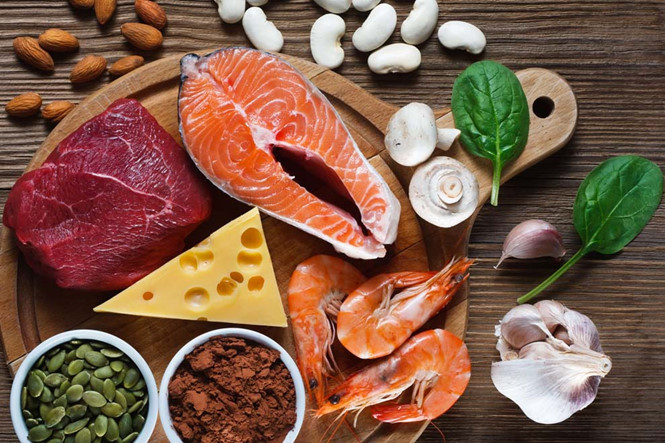 Các loại thực phẩm giàu chất kẽm.