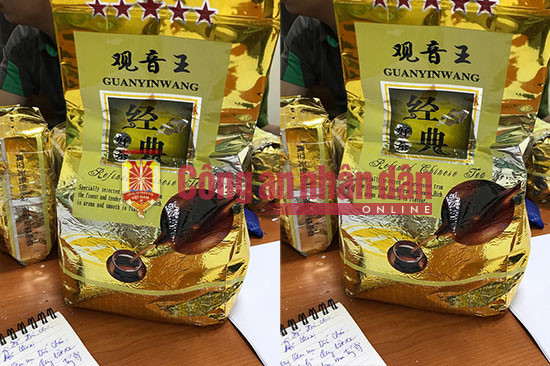 Số ma túy được Quang giấu trong thùng nước lavie và ngụy trang.