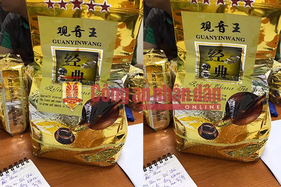 Số ma túy được Quang giấu trong thùng nước lavie và ngụy trang.