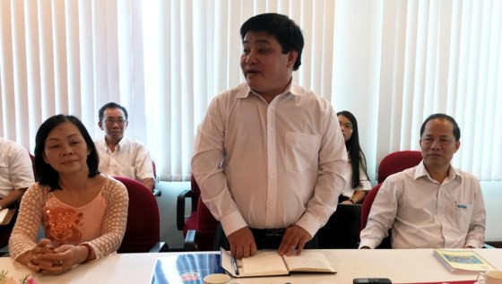 Nhà báo Lê Thế Chữ, tân Tổng Biên tập Báo Tuổi Trẻ, phát biểu ngay sau khi nhận quyết định