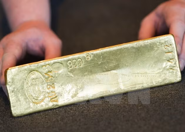 Vàng tại Ngân hàng Trung ương Đức ở Frankfurt am Main, miền trung Đức ngày 23/8 vừa qua.