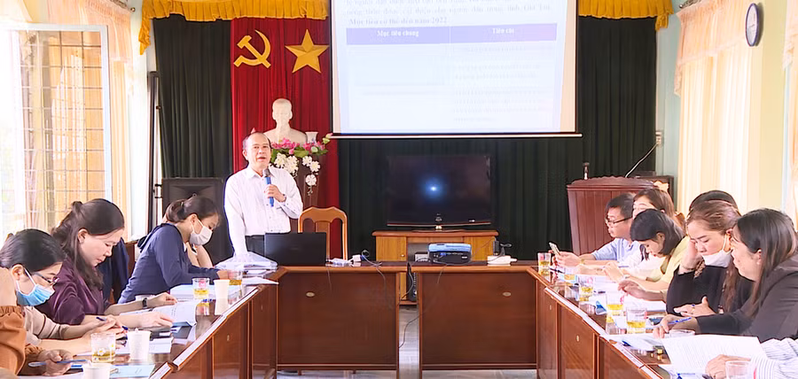  Quang cảnh HN triển khai chương trình mở rộng quy mô VS&NS nông thôn. Ảnh: Phương Lộc