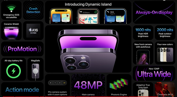 Cấu hình chi tiết iPhone 14 Pro. Ảnh chụp màn hình