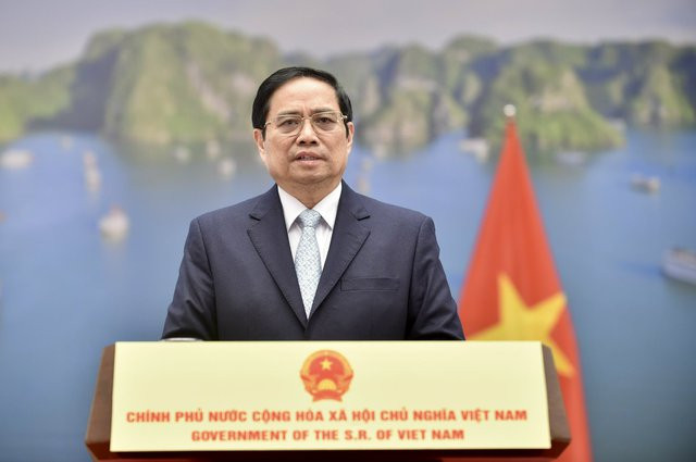 Thủ tướng Phạm Minh Chính nhấn mạnh công cuộc ứng phó với biến đổi khí hậu cần có cách tiếp cận toàn cầu - Ảnh: VGP/Nhật Bắc Thủ tướng Phạm Minh Chính nhấn mạnh công cuộc ứng phó với biến đổi khí hậu cần có cách tiếp cận toàn cầu - Ảnh: VGP/Nhật Bắc
