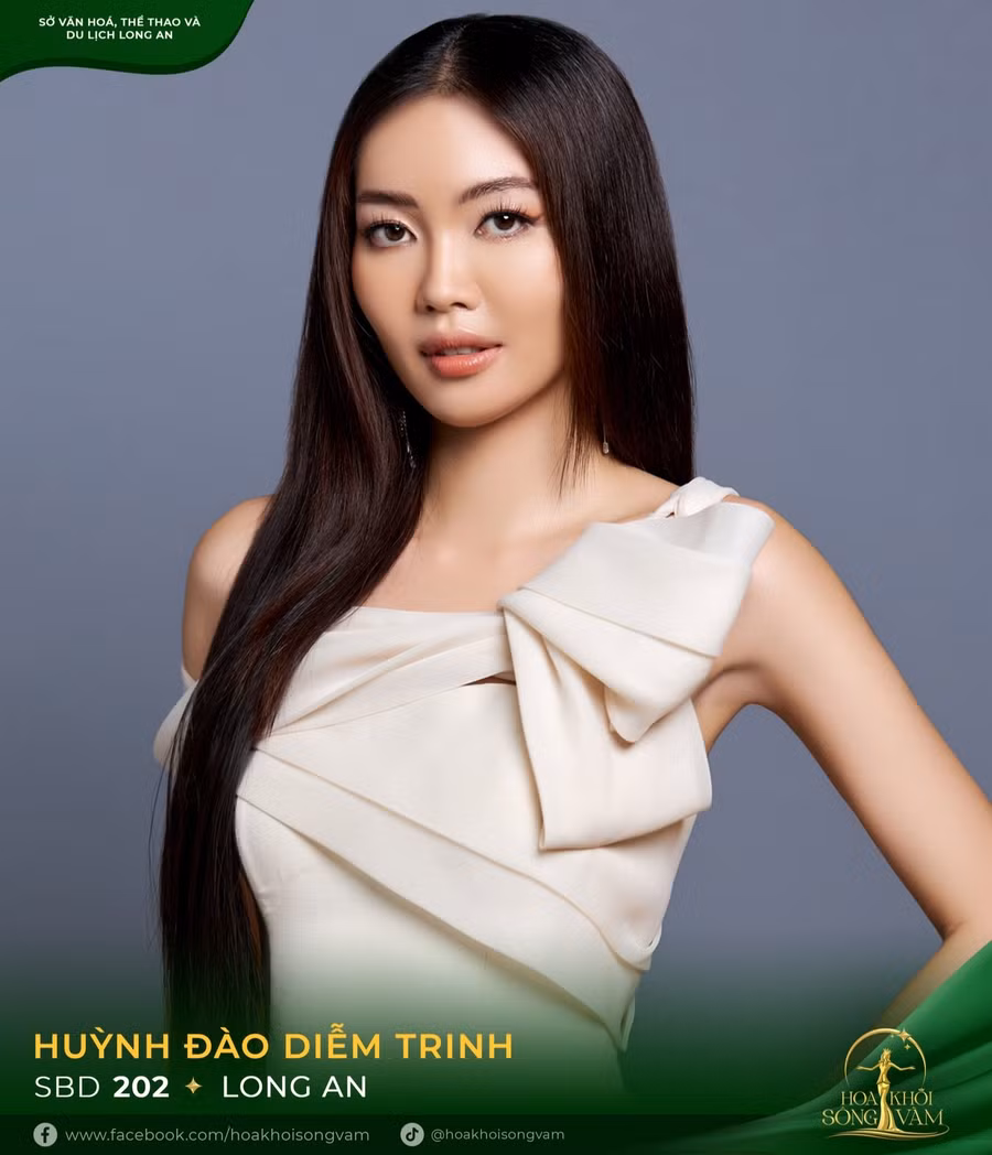 Nhan sắc của tân Hoa khôi sông Vàm 2022. Ảnh: BTC