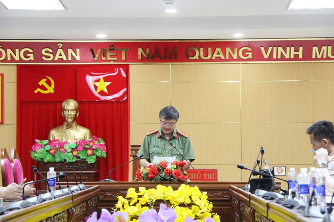 Đại diện Công an TP Đà Nẵng thông tin báo chí về vụ việc